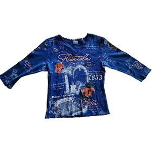 BLING! Florida Gators NCAA SEC Football Swamp P Michael 3/4 Sleeve Shirt Top S?